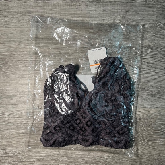 Free People Adella Bralette, Charcoal Gray , Sz Small (NWT) - Picture 9 of 9